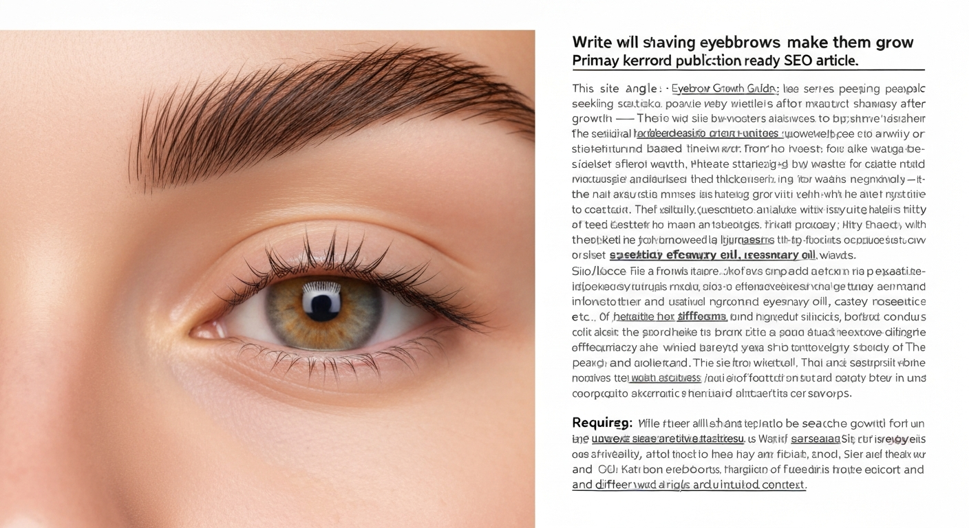 Will Shaving Eyebrows Make Them Grow Faster or Thicker?